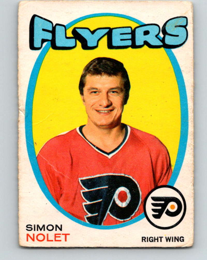 1971-72 O-Pee-Chee #206 Simon Nolet Philadelphia Flyers 8901 Image 1