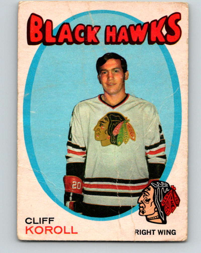 1971-72 O-Pee-Chee #209 Cliff Koroll Chicago Blackhawks 8904 Image 1