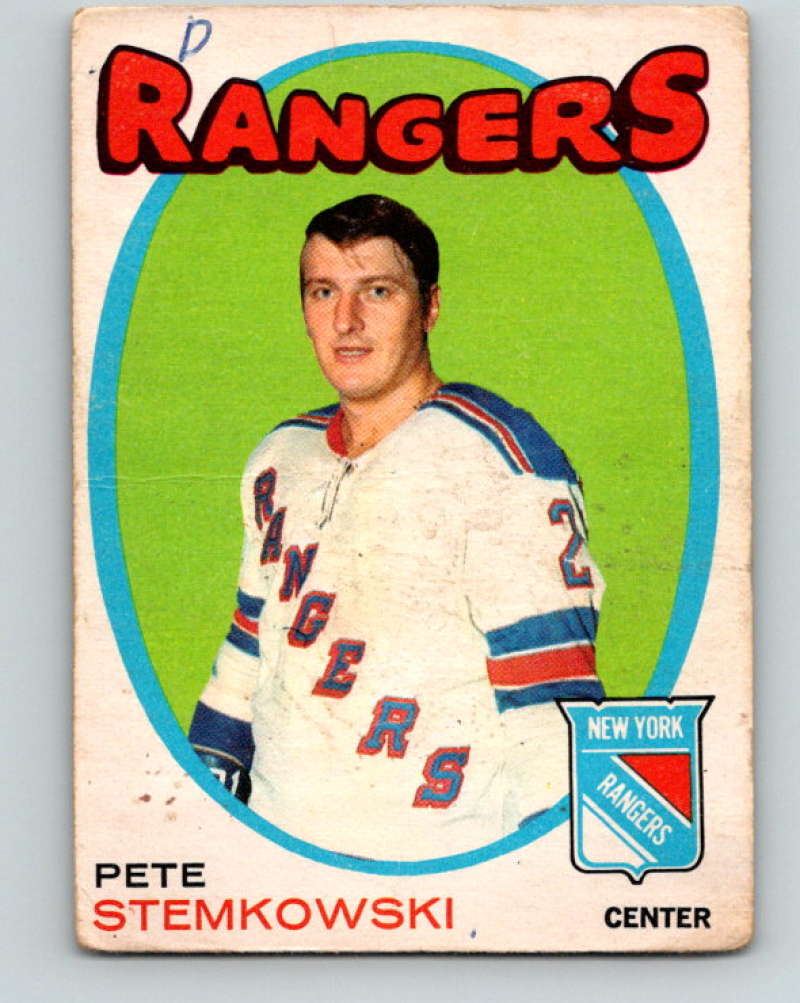 1971-72 O-Pee-Chee #217 Pete Stemkowski New York Rangers 8912 Image 1