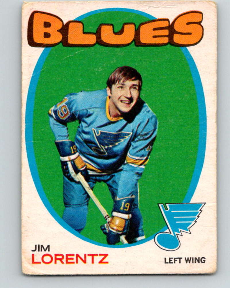 1971-72 O-Pee-Chee #227 Jim Lorentz St. Louis Blues 8922