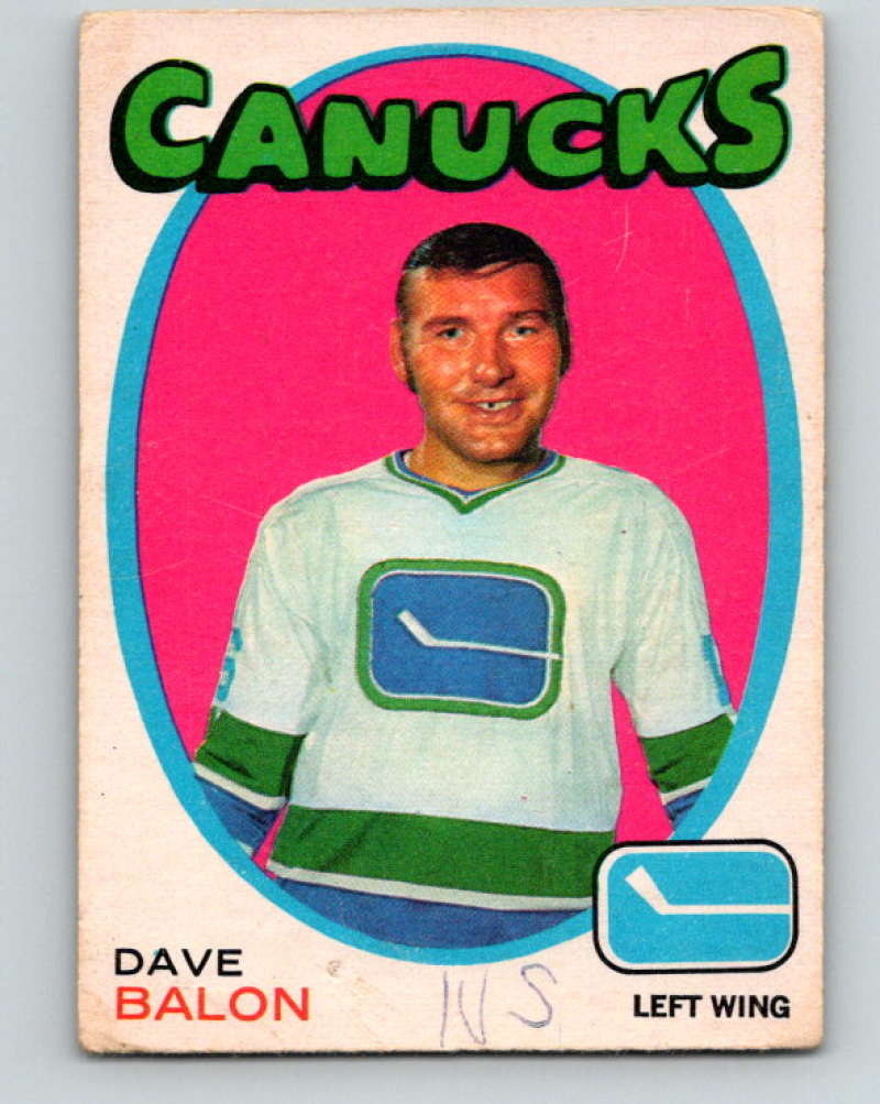 1971-72 O-Pee-Chee #229 Dave Balon Vancouver Canucks 8924 Image 1