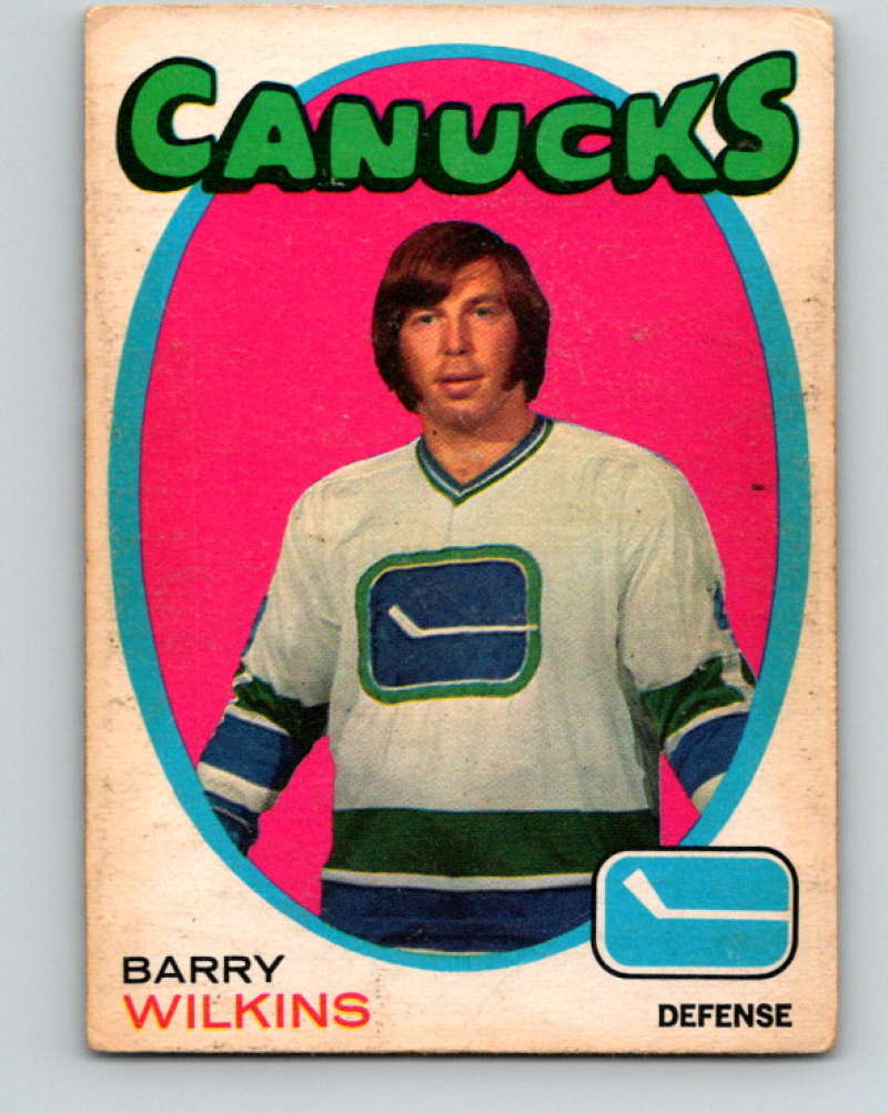 1971-72 O-Pee-Chee #230 Barry Wilkins RC Rookie Canucks 8925 Image 1