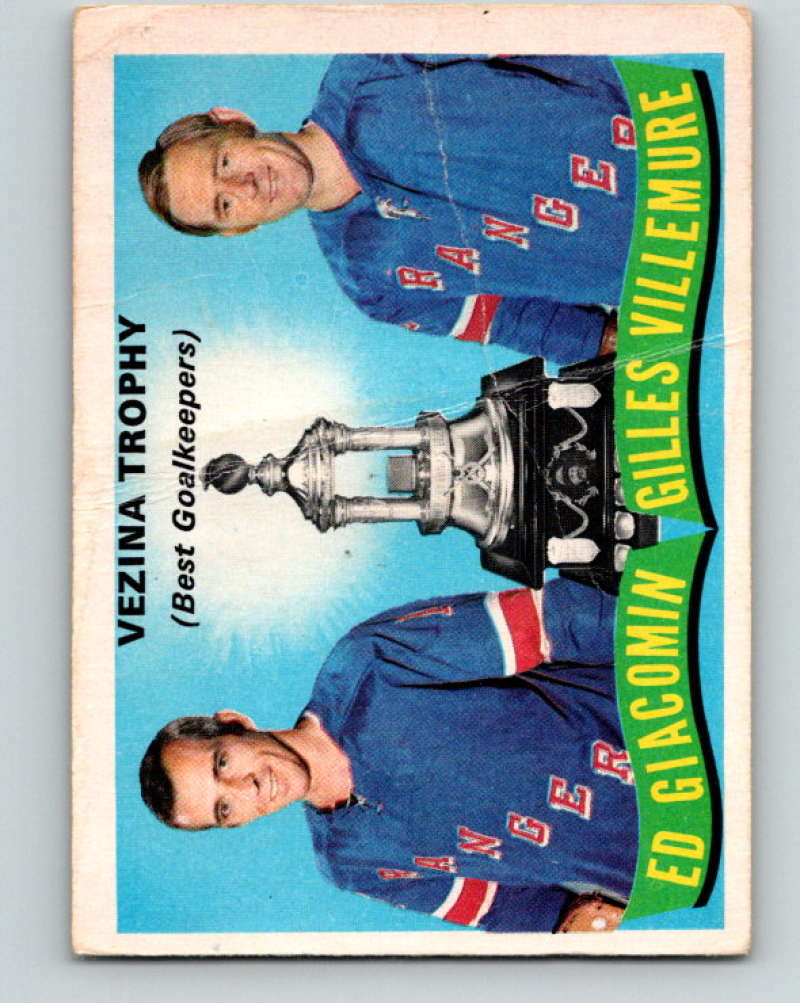 1971-72 O-Pee-Chee #248 Ed Giacomin/Gilles Villemure TR 8943 Image 1