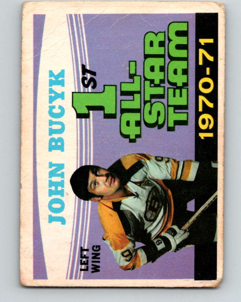 1971-72 O-Pee-Chee #255 Johnny Bucyk AS Boston Bruins 8950 Image 1