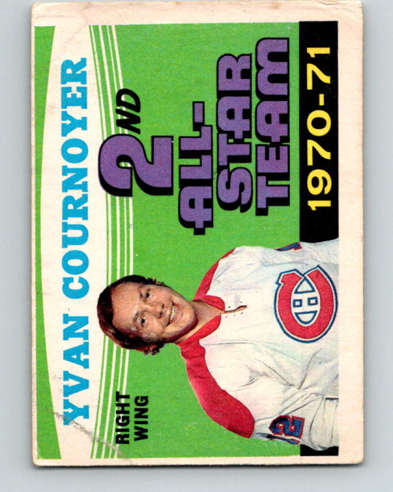 1971-72 O-Pee-Chee #260 Yvan Cournoyer AS Montreal Canadiens 8955 Image 1