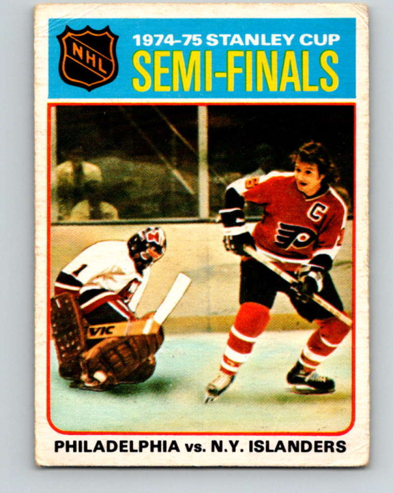1975-76 O-Pee-Chee #2 Semi-Finals Philadelphia Flyers/New York Islanders 9225