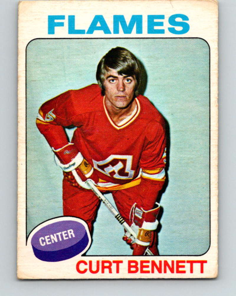 1975-76 O-Pee-Chee #8 Curt Bennett Atlanta Flames 9231