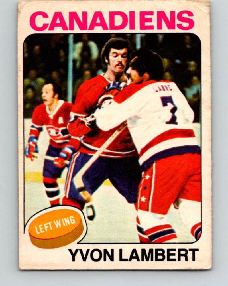 1975-76 O-Pee-Chee #17 Yvon Lambert Montreal Canadiens 9240