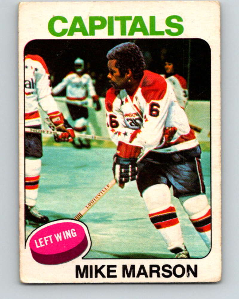 1975-76 O-Pee-Chee #43 Mike Marson RC Rookie Washington Capitals 9266