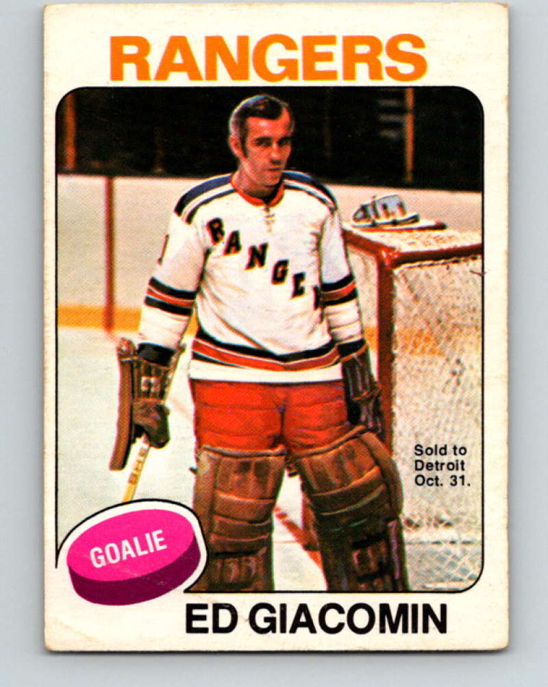 1975-76 O-Pee-Chee #55 Ed Giacomin New York Rangers 9278