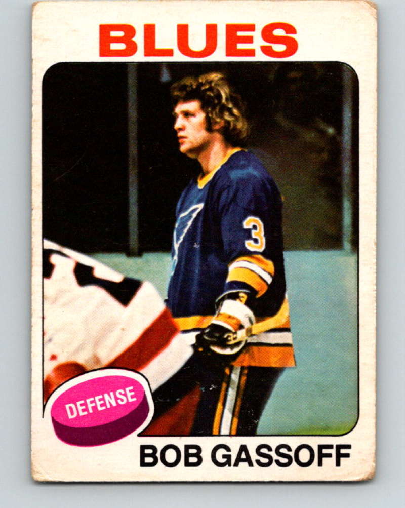1975-76 O-Pee-Chee #58 Bob Gassoff RC Rookie St. Louis Blues 9281