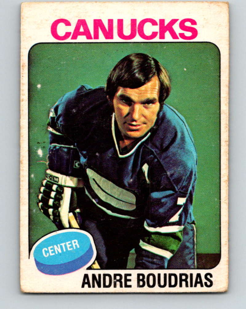 1975-76 O-Pee-Chee #60 Andre Boudrias Vancouver Canucks 9283 Image 1