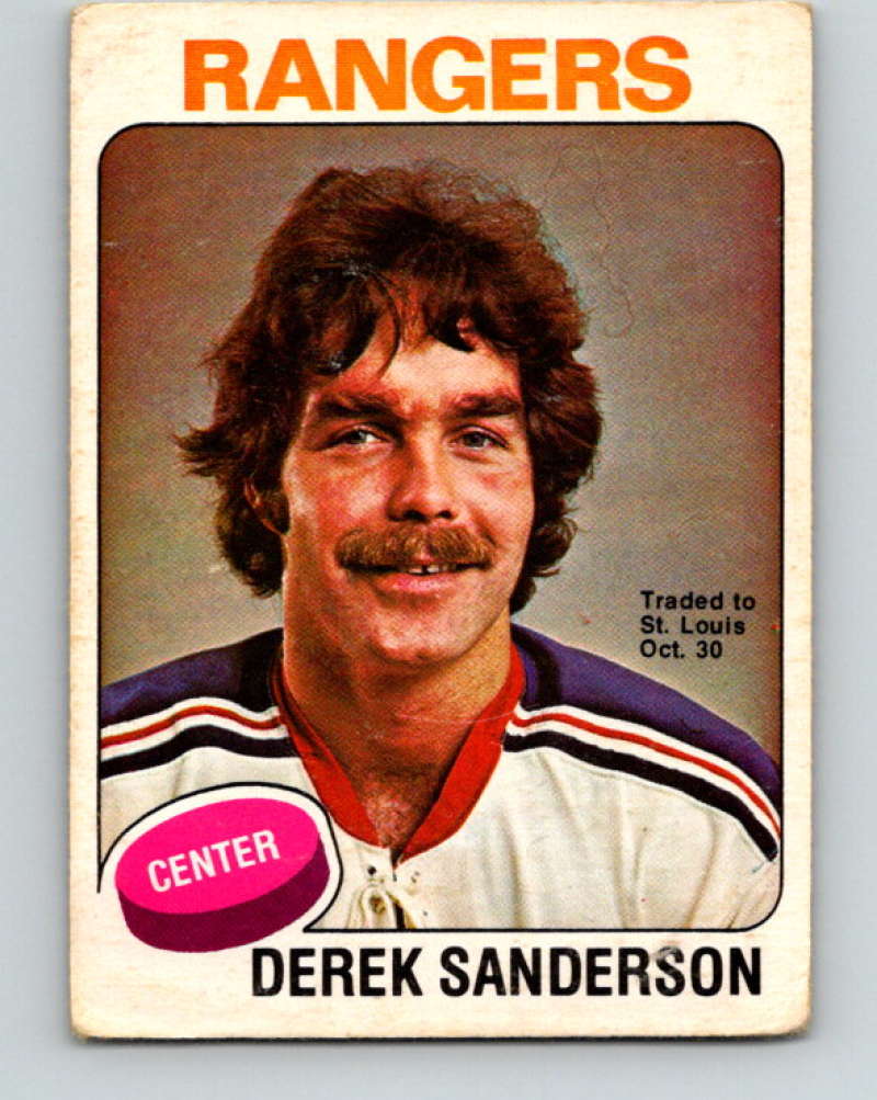 1975-76 O-Pee-Chee #73 Derek Sanderson New York Rangers 9296