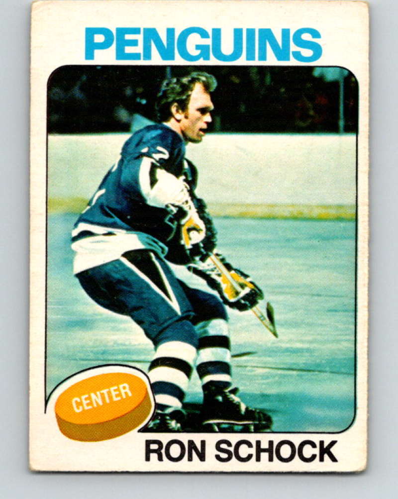 1975-76 O-Pee-Chee #75 Ron Schock Pittsburgh Penguins 9298