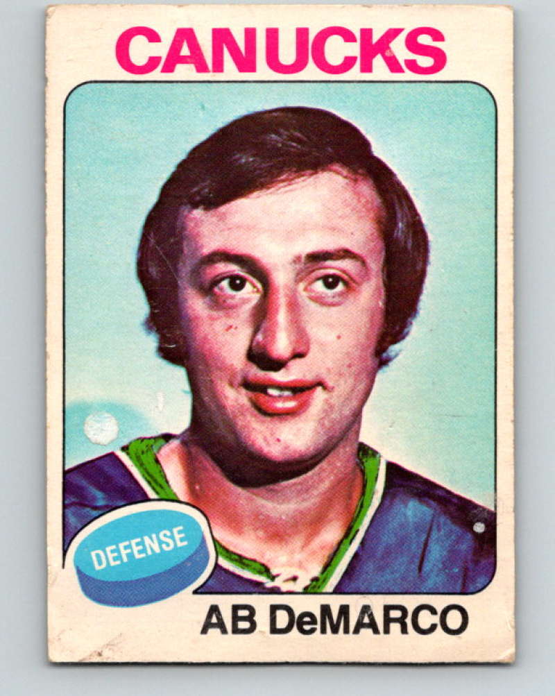 1975-76 O-Pee-Chee #78 Ab DeMarco Vancouver Canucks 9301