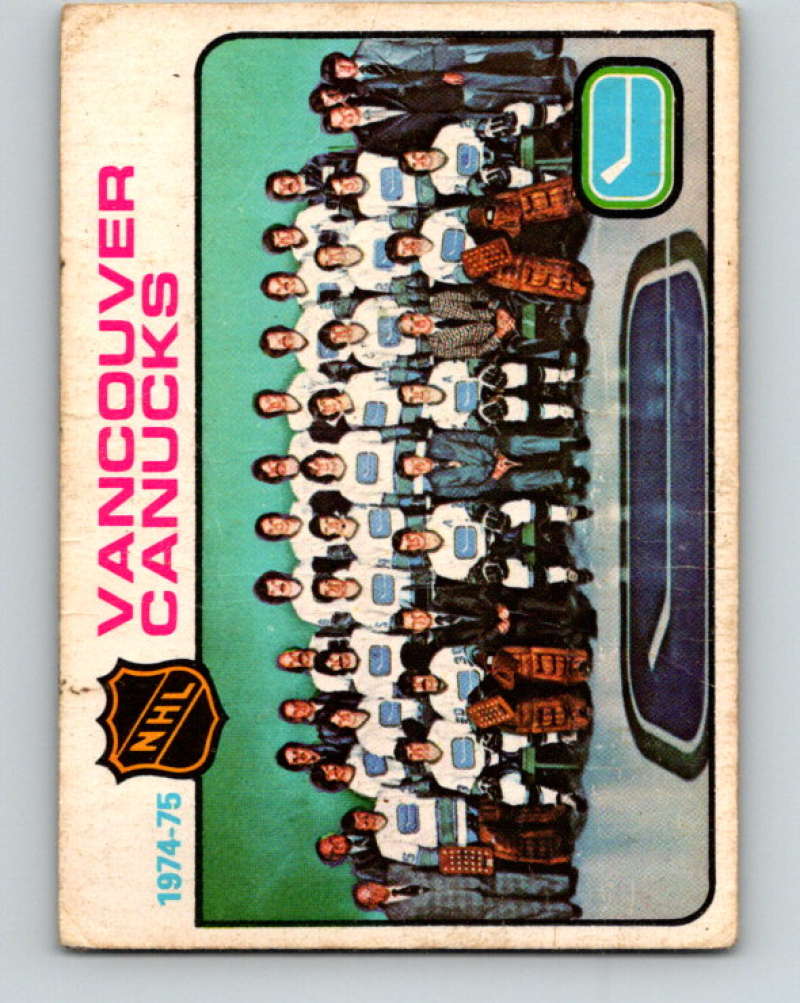 1975-76 O-Pee-Chee #97 Vancouver Canucks CL Vancouver Canucks 9320