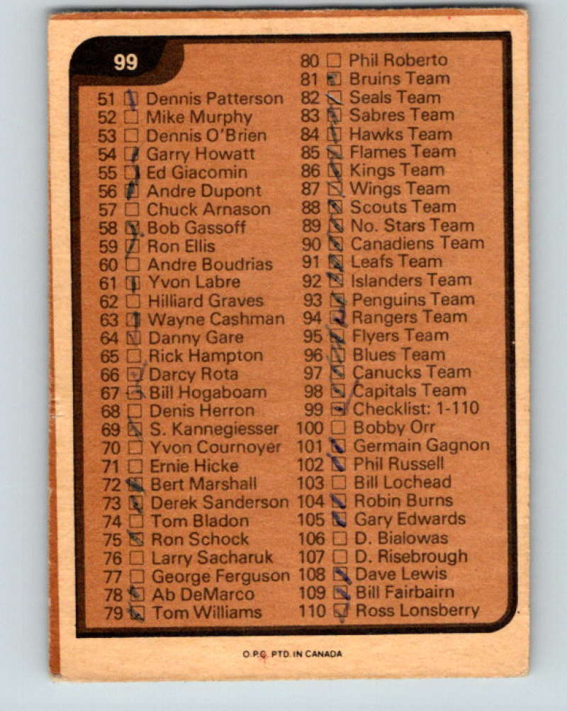 1975-76 O-Pee-Chee #100 Bobby Orr Boston Bruins 9323