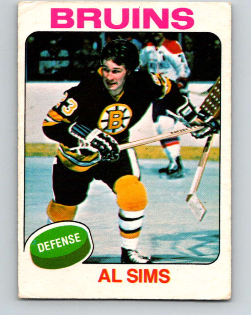 1975-76 O-Pee-Chee #136 Al Sims Boston Bruins 9359