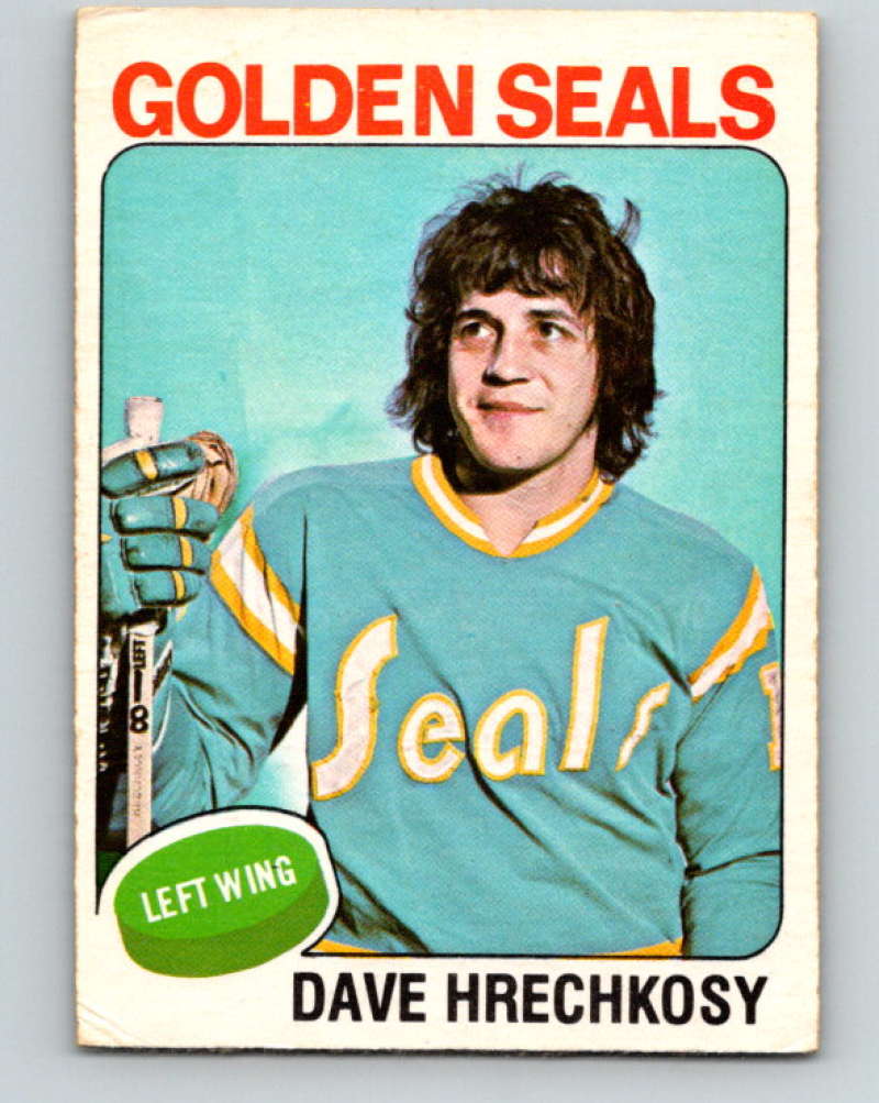 1975-76 O-Pee-Chee #156 Dave Hrechkosy RC Rookie California Golden Seals 9379