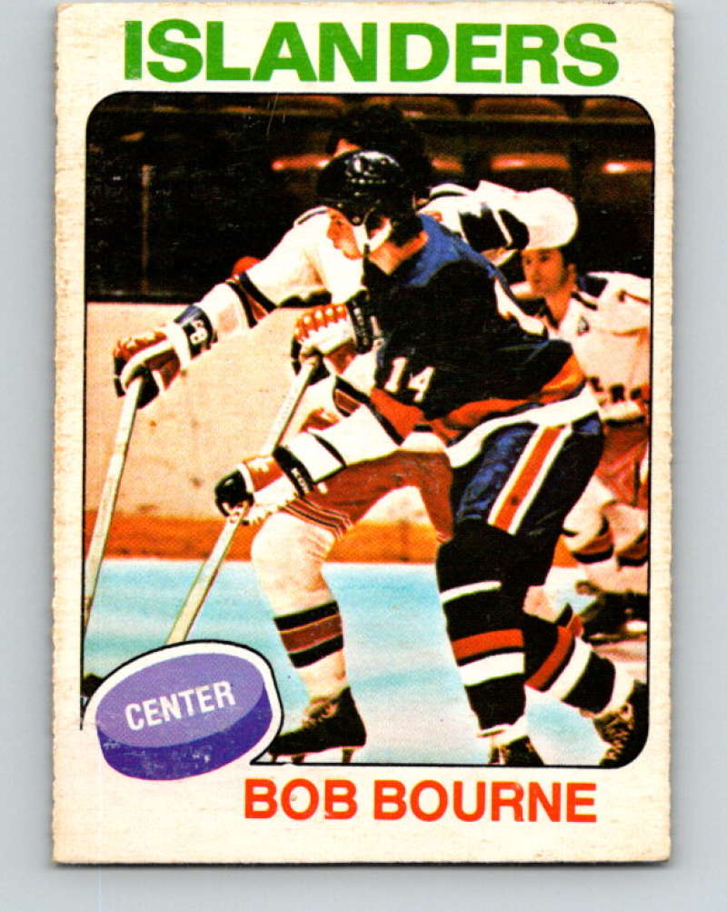 1975-76 O-Pee-Chee #163 Bob Bourne RC Rookie New York Islanders 9386