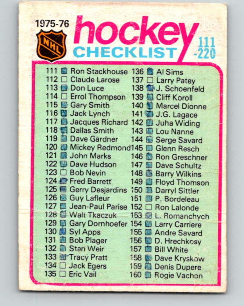 1975-76 O-Pee-Chee #171 Checklist 9394