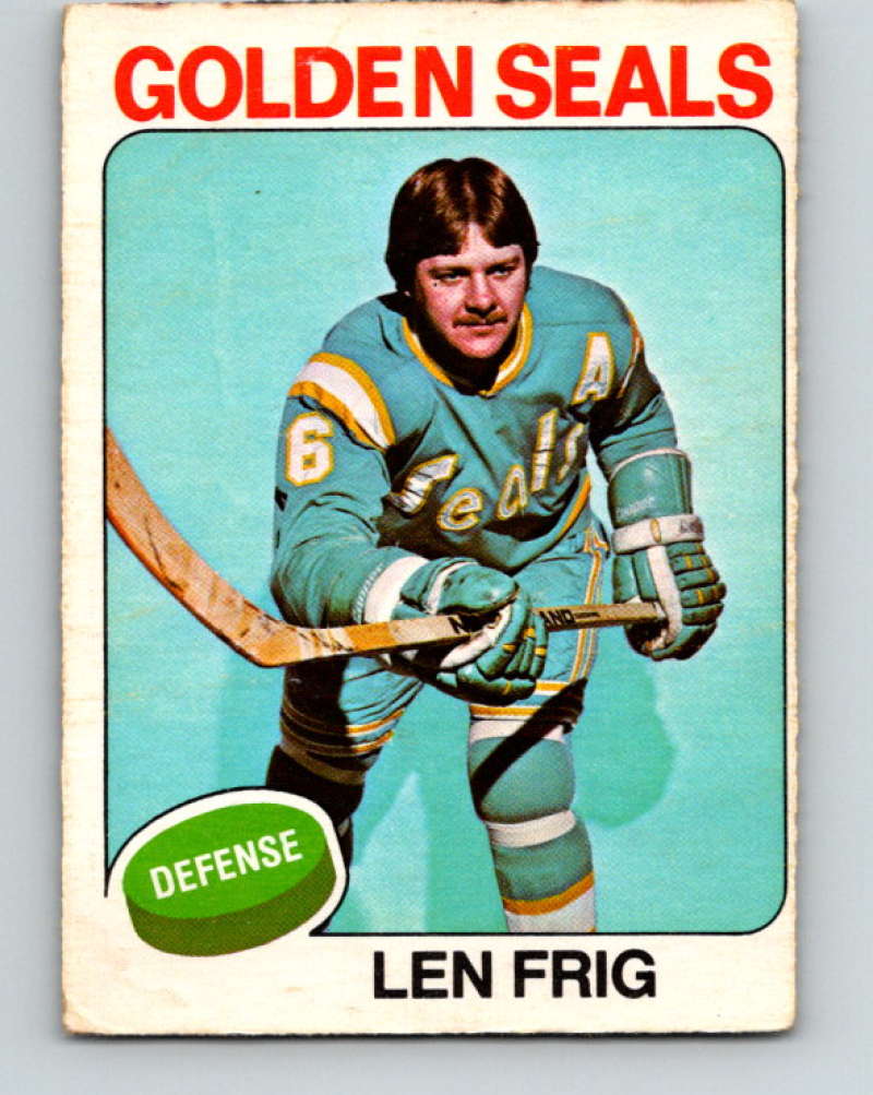 1975-76 O-Pee-Chee #174 Len Frig California Golden Seals 9397 Image 1