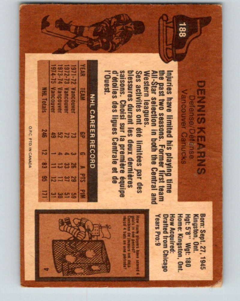 1975-76 O-Pee-Chee #189 Bill Clement Washington Capitals 9412