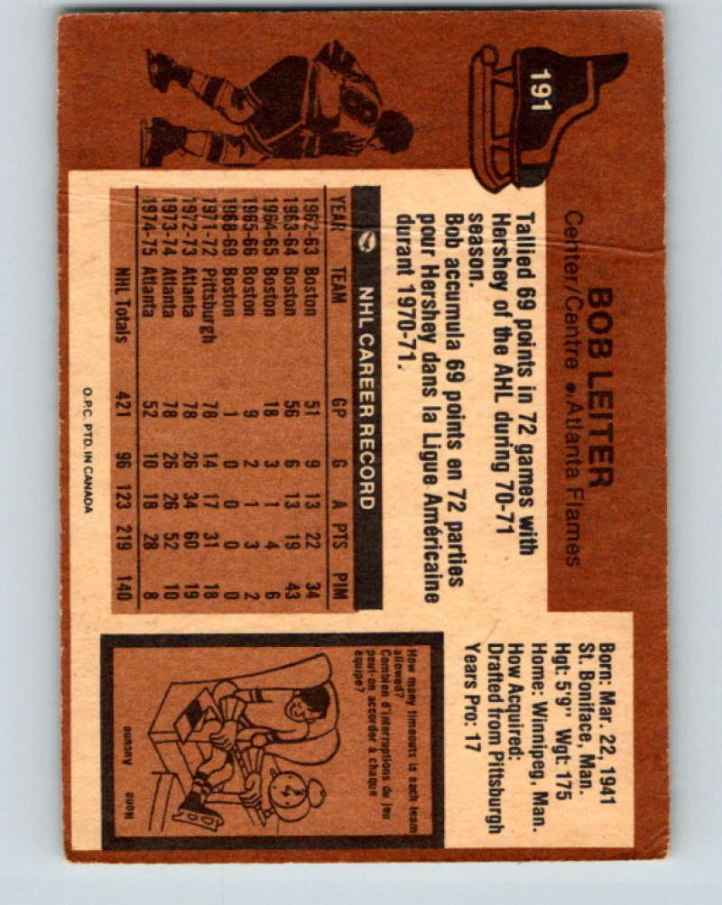 1975-76 O-Pee-Chee #192 Jerry Korab Buffalo Sabres 9415 Image 2