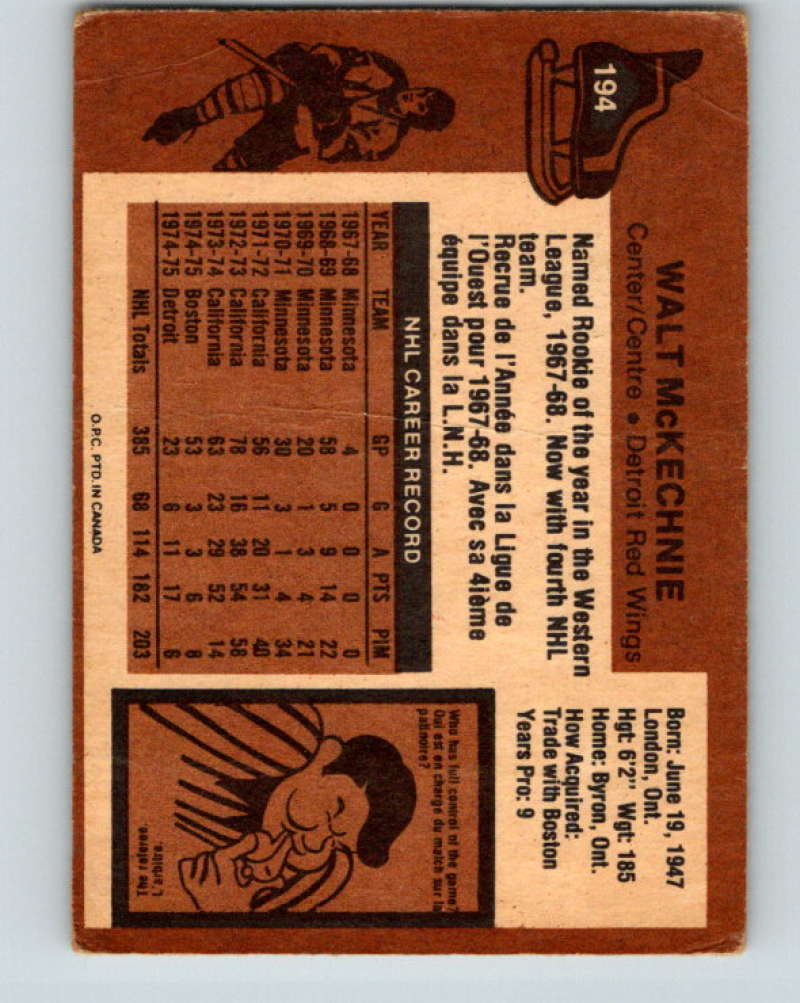 1975-76 O-Pee-Chee #195 Wilf Paiement Kansas City Scouts 9418