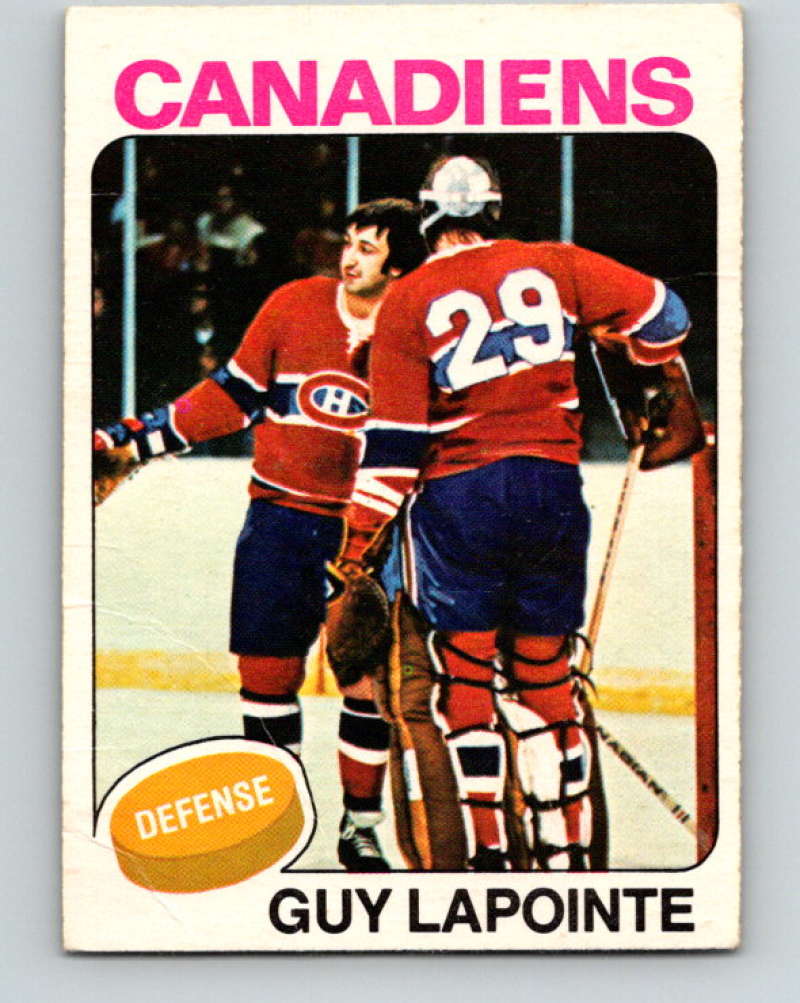 1975-76 O-Pee-Chee #198 Guy Lapointe Montreal Canadiens 9421