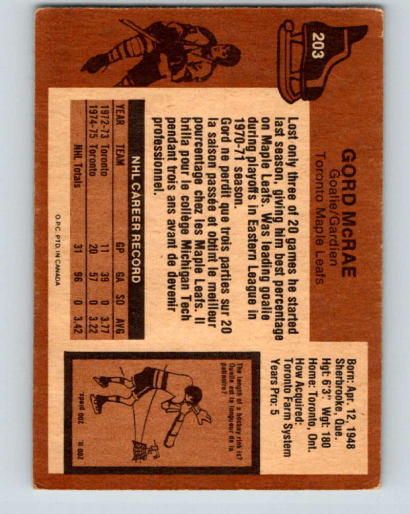 1975-76 O-Pee-Chee #204 Lowell MacDonald Pittsburgh Penguins 9427