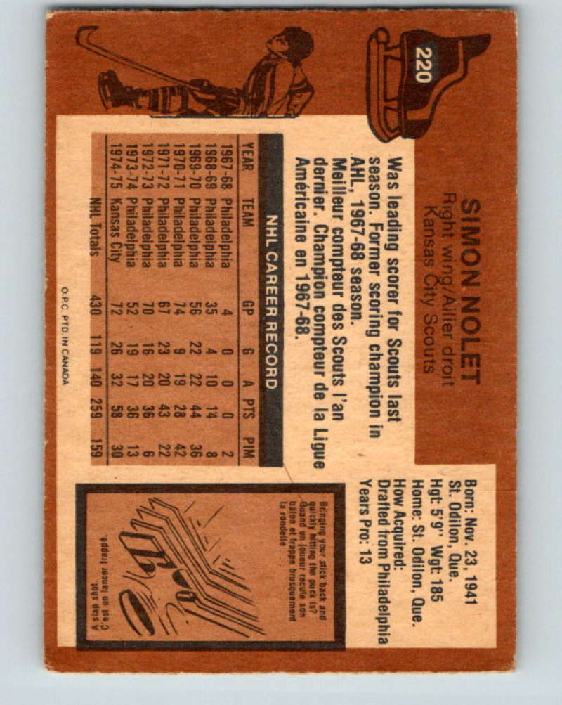 1975-76 O-Pee-Chee #221 Butch Goring Los Angeles Kings 9444