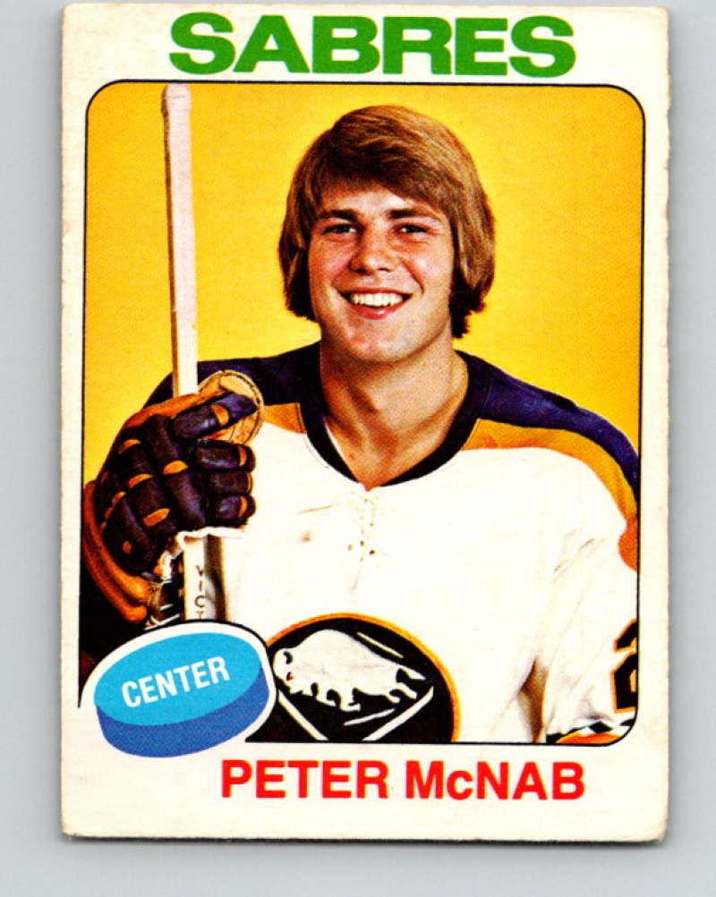 1975-76 O-Pee-Chee #252 Peter McNab RC Rookie Buffalo Sabres 9479
