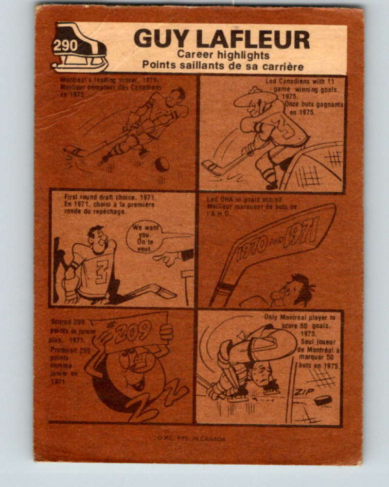 1975-76 O-Pee-Chee #290 Guy Lafleur AS Montreal Canadiens 9518