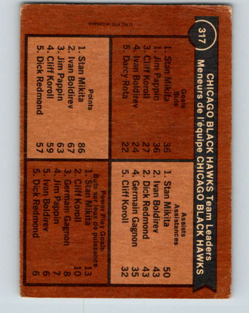 1975-76 O-Pee-Chee #317 Jim Pappin TL Chicago Blackhawks 9545 Image 2