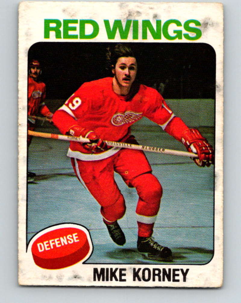 1975-76 O-Pee-Chee #342 Mike Korney RC Rookie Detroit Red Wings 9570
