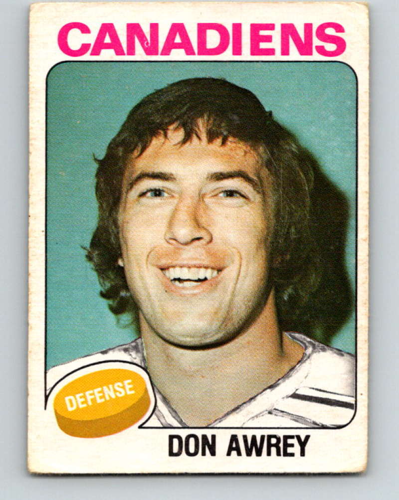 1975-76 O-Pee-Chee #344 Don Awrey Montreal Canadiens 9572