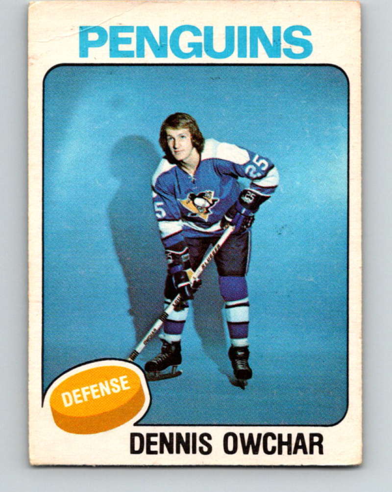 1975-76 O-Pee-Chee #380 Dennis Owchar RC Rookie Pittsburgh Penguins 9608 Image 1