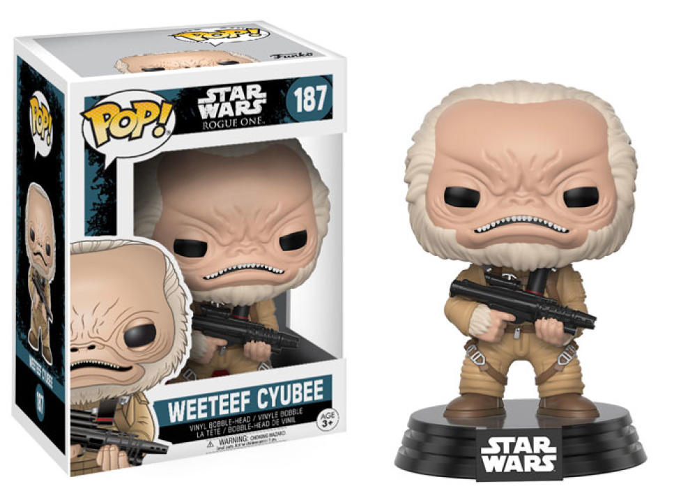 Funko Pop - 187 Star Wars: Rouge One - Weeteef Cyubee Vinyl Figure Image 1
