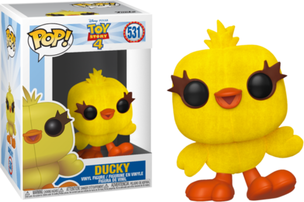 Funko Pop - 531 Disney Pixar Toy Story 4 - Ducky (Flocked) Vinyl Figure Image 1
