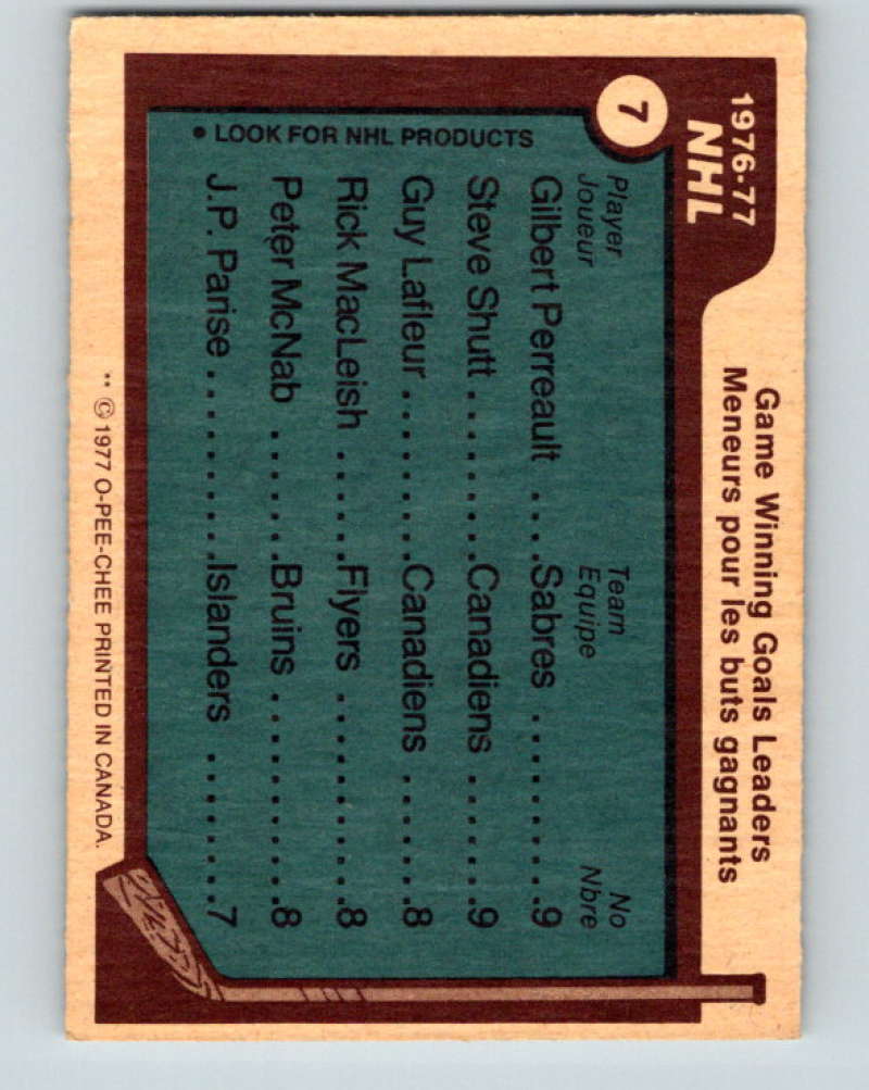 1977-78 O-Pee-Chee #7 Perreault/Shutt/ + 9630