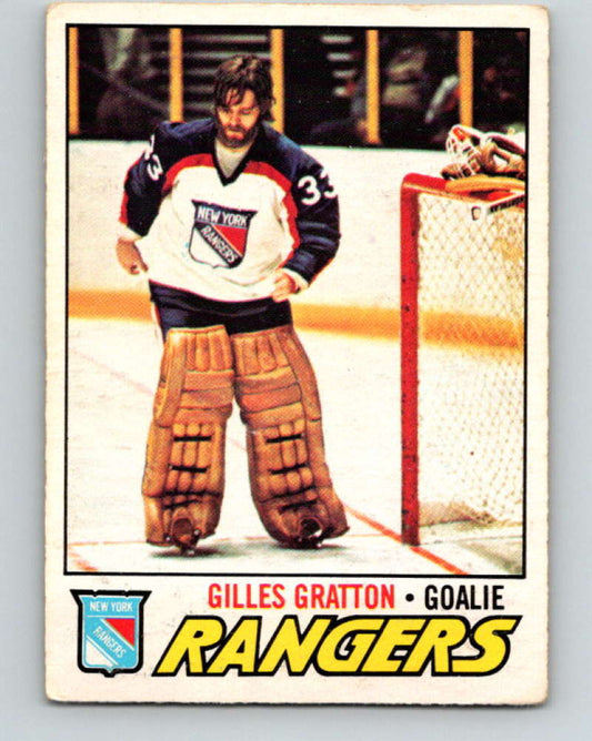 1977-78 O-Pee-Chee #207 Gilles Gratton NHL  NY Rangers 9836 Image 1