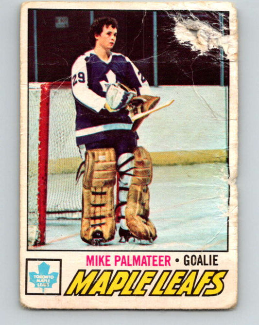 1977-78 O-Pee-Chee #211 Mike Palmateer NHL  RC Rookie Leafs 9840