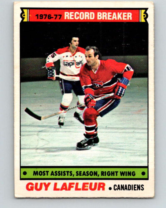 1977-78 O-Pee-Chee #218 Guy Lafleur NHL  Canadiens RB 9848