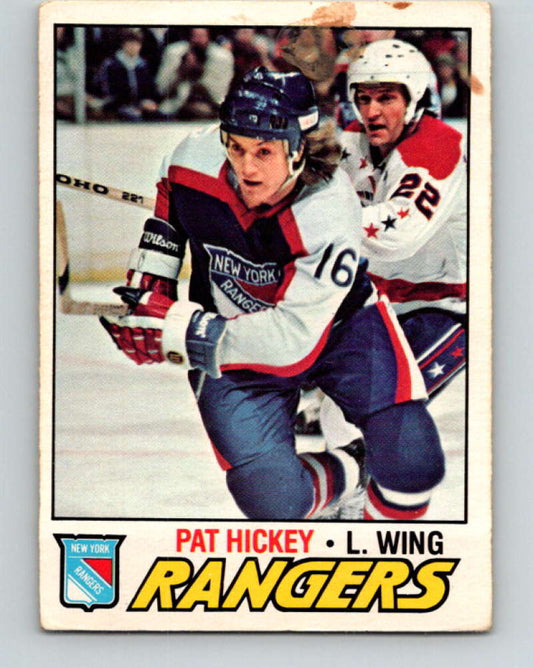 1977-78 O-Pee-Chee #221 Pat Hickey NHL  NY Rangers 9851 Image 1