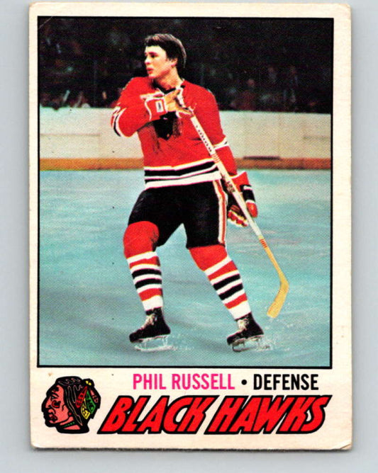 1977-78 O-Pee-Chee #235 Phil Russell NHL  Blackhawks 9865 Image 1