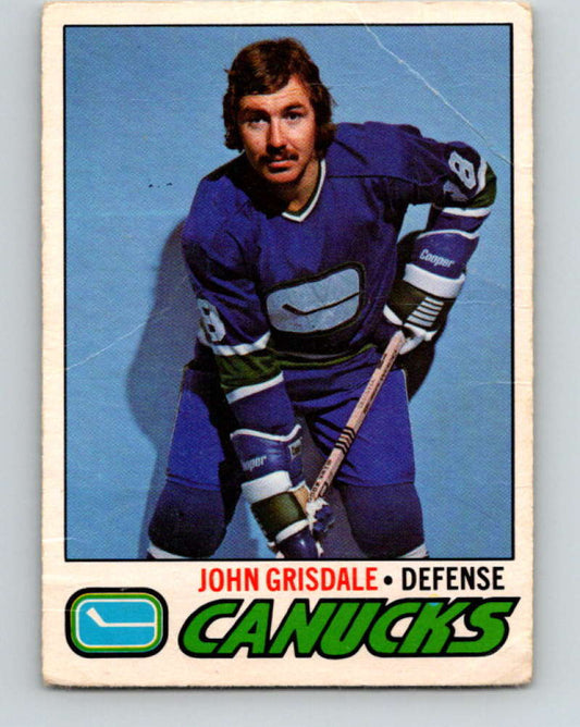 1977-78 O-Pee-Chee #277 John Grisdale NHL  Canucks 9911 Image 1