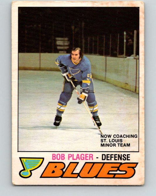 1977-78 O-Pee-Chee #285 Bob Plager NHL  Blues 9919 Image 1