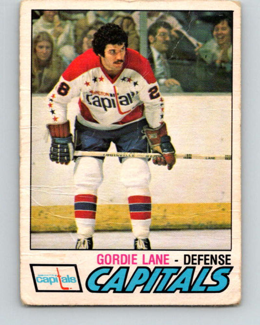 1977-78 O-Pee-Chee #287 Gord Lane NHL  RC Rookie Capitals 9922