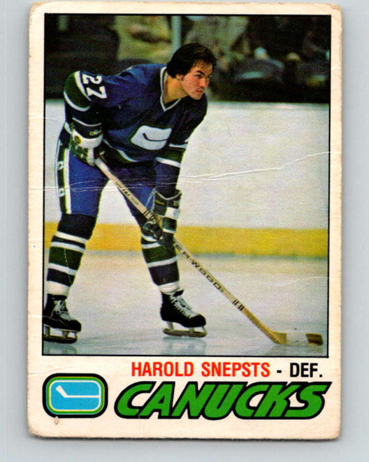 1977-78 O-Pee-Chee #295 Harold Snepsts NHL  Canucks 9930 Image 1